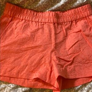 Coral j crew shorts